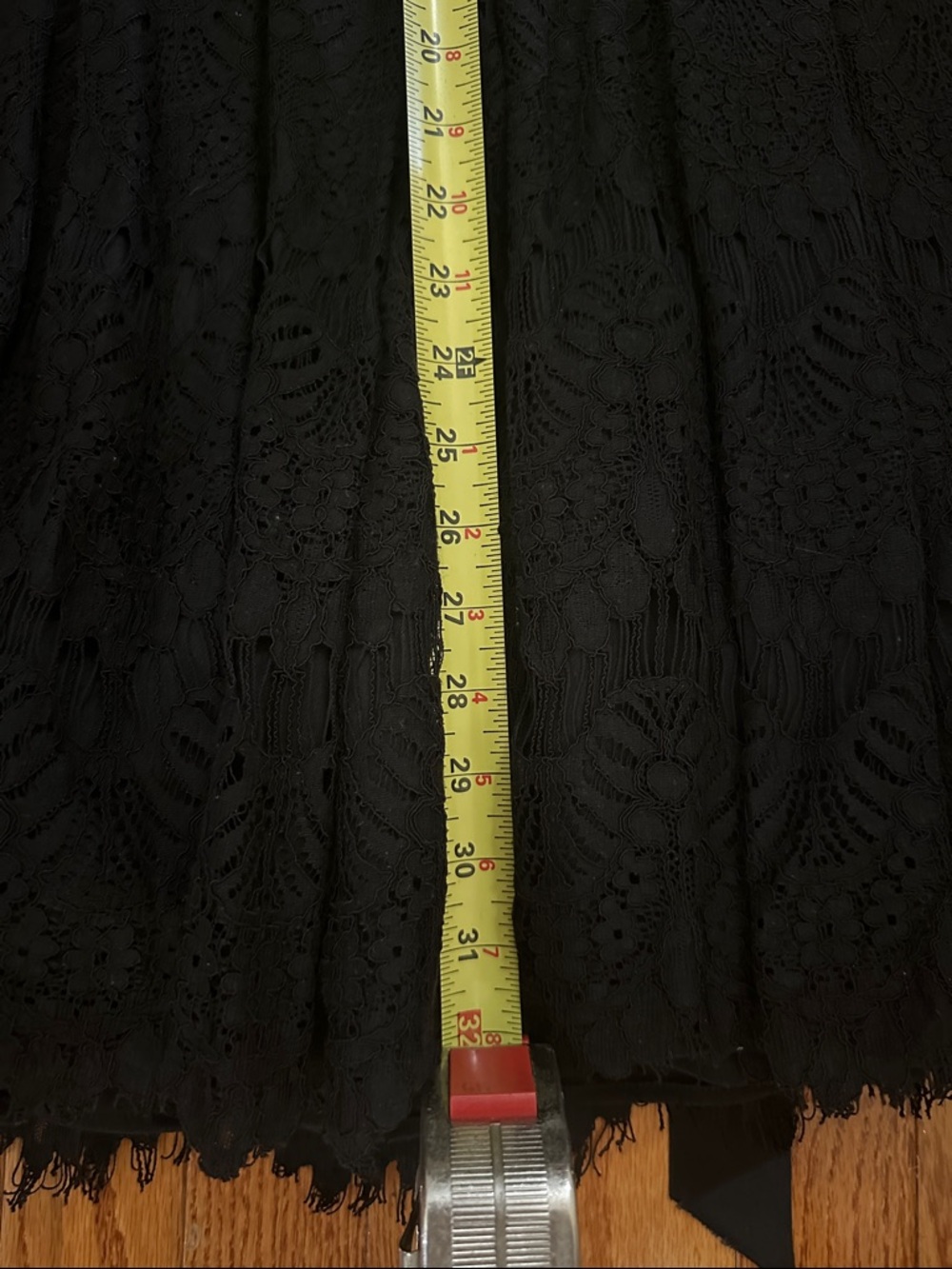 Xscape Black Lace Cocktail Dress with Satin Waistband - Picture 4 of 5